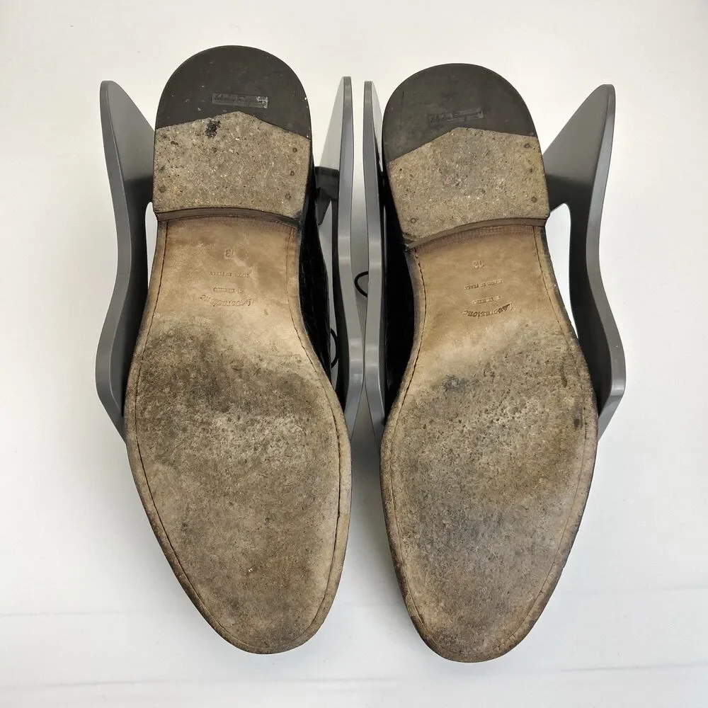 Salvatore Ferragamo CROCODILE ALLIGATOR Dress Shoes Mens Sz 13 Norwegian Split